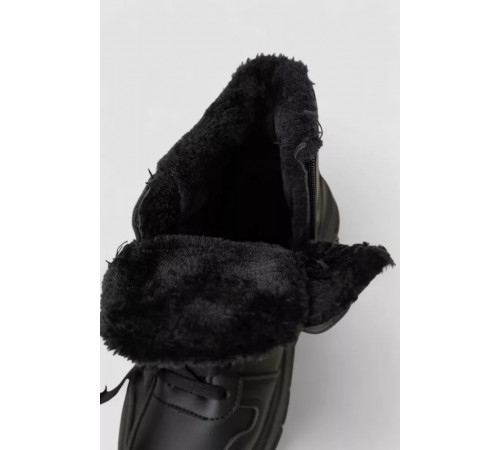 Кросівки жіночі зимові на хутрі, колір чорний, 248RMB07