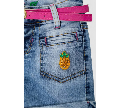 Джинсовые шорты для девочки, цвет синий, 247R1210