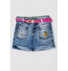 Шорти джинсові для дівчинки, колір синій, 247R1210