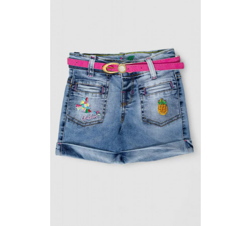 Джинсовые шорты для девочки, цвет синий, 247R1210