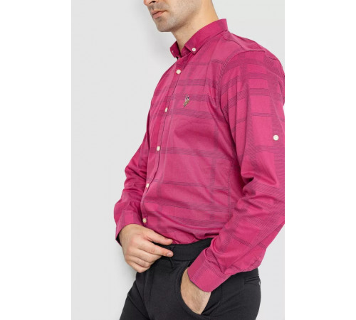 Сорочка чоловіча повсякденна, колір бордовий, 247R403