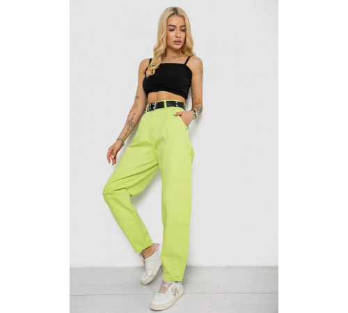 Джинсы женские баллоны, цвет салатовый, 182R00315.