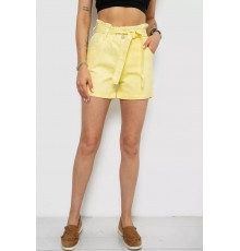 Джинсовые шорты женские, цвет желтый, 182R1468
