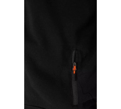 Кофта мужская на флисе с капюшоном, цвет черный, 244R2476 Кофта мужская на флисе с капюшоном, цвет черный, 244R2476