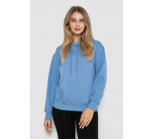 Худы женский на флисе, цвет джинс, 242R053