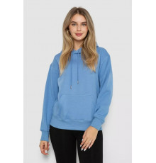 Худы женский на флисе, цвет джинс, 242R053