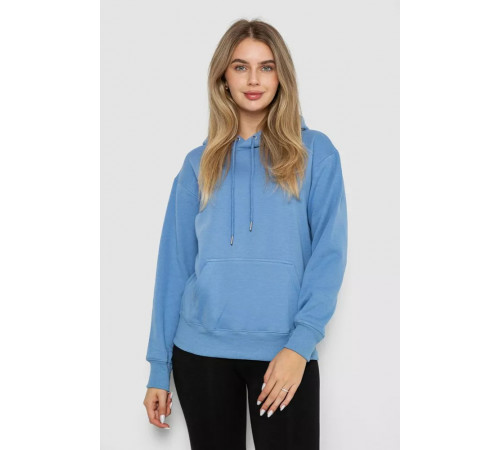 Худі жіночий на флісі, колір джинс, 242R053