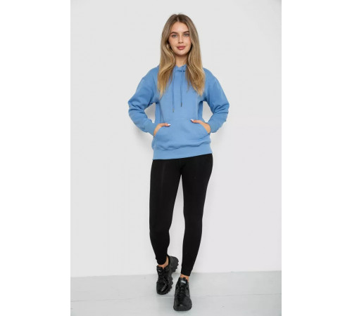Худі жіночий на флісі, колір джинс, 242R053