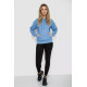 Худі жіночий на флісі, колір джинс, 242R053