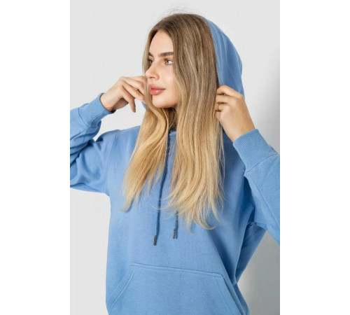 Худі жіночий на флісі, колір джинс, 242R053