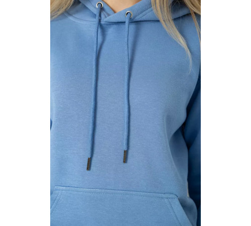 Худі жіночий на флісі, колір джинс, 242R053