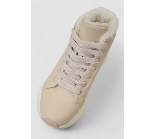 Черевики зимові жіночі на хутрі, колір бежевий, 248RXM20