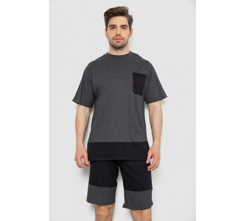 Костюм мужской повседневный, цвет серо-черный, 238R1533.