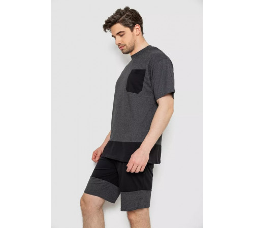 Костюм мужской повседневный, цвет серо-черный, 238R1533.