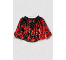 Спідниця дитяча ошатна, колір чорно-червоний, 247R417-5