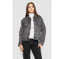 Джинсова куртка жіноча, колір сірий, 129RA229