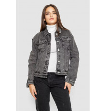 Джинсова куртка жіноча, колір сірий, 129RA229