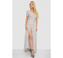 Сарафан на запах софт, колір біло-червоний, 241R173