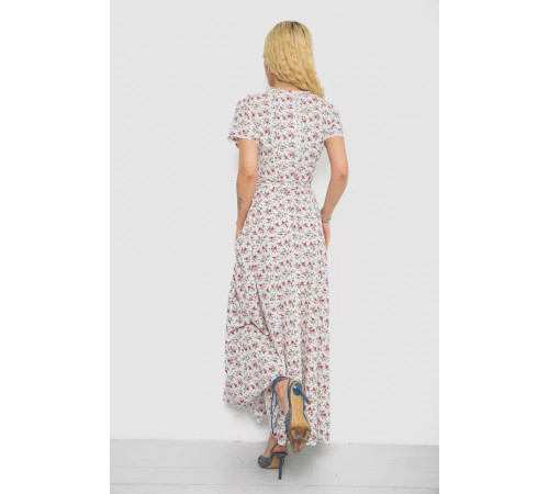 Сарафан на запах софт, колір біло-червоний, 241R173