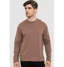 Чоловічий лонгслів однотонний, колір коричневий, 102R3308