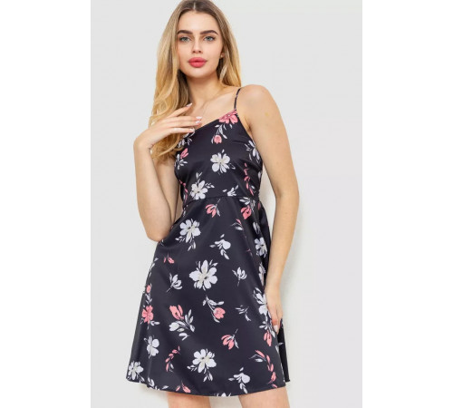 Сарафан з принтом, колір чорно-сірий, 129R1056