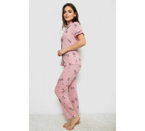 Женская пижама с принтом, цвет розовый, 243R7148.