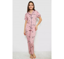 Жіноча піжама з принтом, колір рожевий, 243R7148