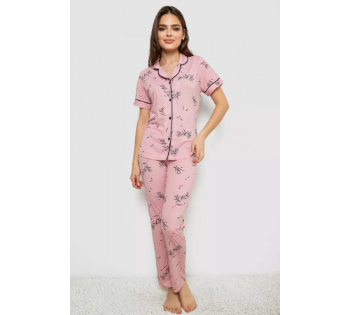 Женская пижама с принтом, цвет розовый, 243R7148.