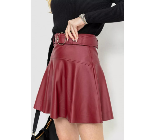 Юбка из экокожи, цвет бордовый, 186R5210