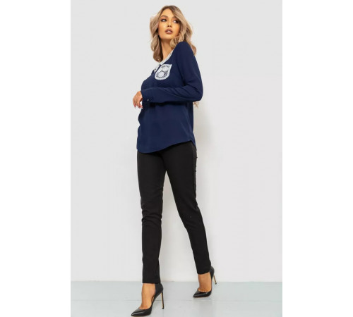 Блуза женская, цвет темно-синий, 172R135.