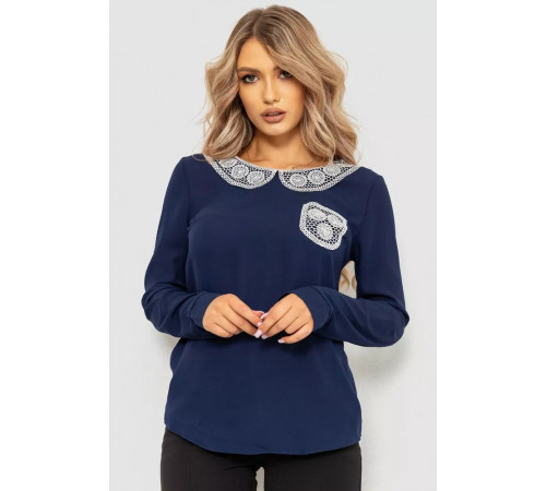 Блуза женская, цвет темно-синий, 172R135.