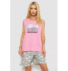 Женская пижама с принтом, цвет розовый, 243R8499