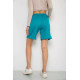Шорти жіночі в рубчик, колір темно-бірюзовий, 238R110