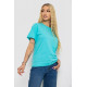 Женская футболка однотонная, цвет голубой, 238R111