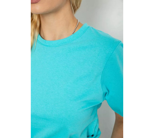 Женская футболка однотонная, цвет голубой, 238R111