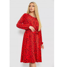 Сукня з принтом софт, колір червоно-чорний, 214R0226-8
