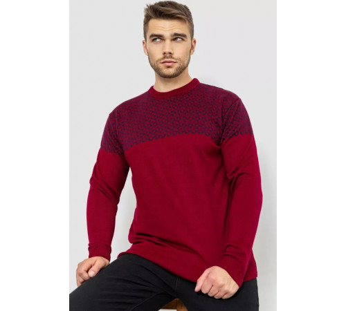 Светр чоловічий, колір бордово-синій, 161R898