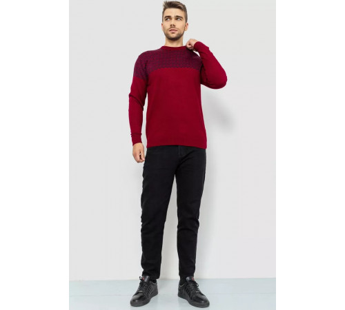 Светр чоловічий, колір бордово-синій, 161R898