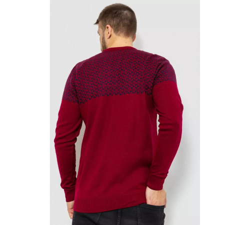 Светр чоловічий, колір бордово-синій, 161R898