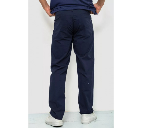 Штани чоловічі однотонні, колір темно-синій, 243R9107
