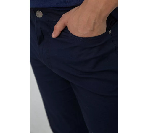 Штани чоловічі однотонні, колір темно-синій, 243R9107