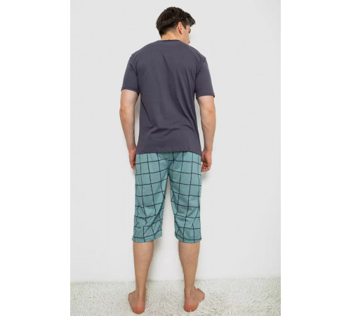 Піжама чоловіча з принтом, колір сірий, 243R2011