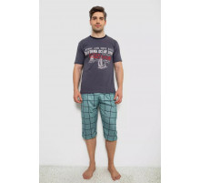Пижама мужская с принтом, цвет серый, 243R2011