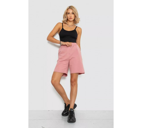Шорти жіночі однотонні, колір пудровий, 102R326-1