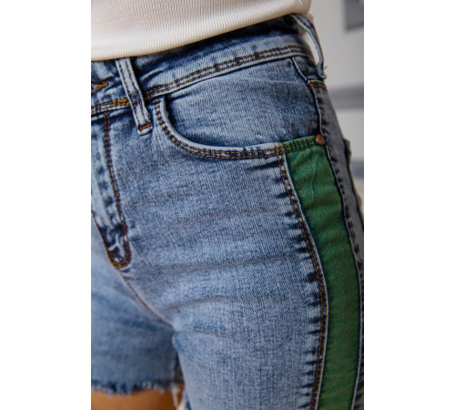 Приталенные джинсовые шорты, синего цвета, 164R4618.