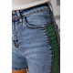 Приталенные джинсовые шорты, синего цвета, 164R4618.
