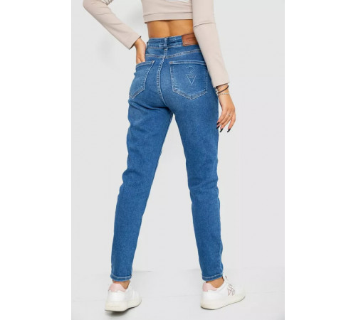 Джинсы женские Mom-fit стрейч, цвет синий, 244R1133