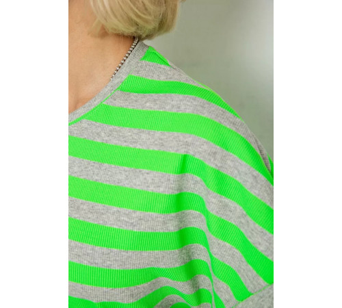 Туніка в смужку, колір салатовий, 238R801