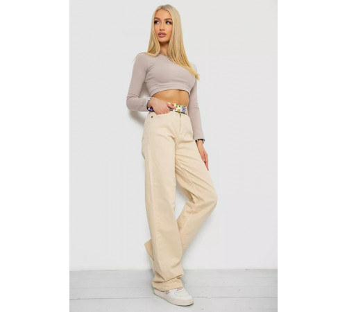 Джинси жіночі, колір світло-бежевий, 250R00160