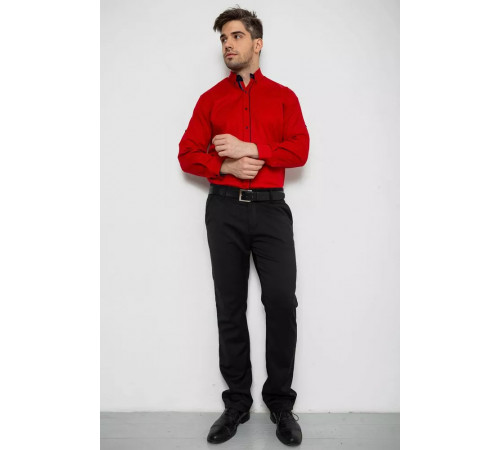 Рубашка мужская с принтом, цвет красный, 214R16111-1